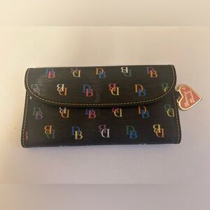 Excellent condition Dooney and Bourke Rainbow monogram vintage Y2K wallet
